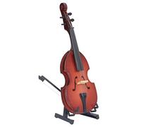 Modello di violino in miniatura, piccolo ornamento di violino in tiglio con staffa Modello di strumenti musicali in miniatura portatili per la decorazione della stanza