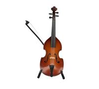 Modello Di Violoncello Basso In Miniatura In Legno Da 1 Pezzo Con Supporto Mini Strumento Musicale Mini replica strumento musicale (Size : 14cm)