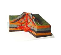 Modello di Vulcano in Sezione - Dettagliato, Educativo e Interattivo