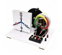 Modello Dimostrativo Di Generatore Trifase Ca E Cc, Kit Per Esperimenti Di Fisica Con Generatore Elettrico A Manovella E Scheda Di Carico Con Connessione A Y