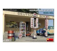 Modello Diorama Stazione Di Servizio Tedesca Anni 1930-40 |MINIART|35598| 1:35