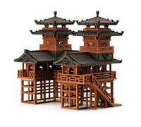 Modello Edificio Cinese per Acquario, Piccolo (8 x 5,2 x 7,5 cm) | Struttura architettonica, Ornamento Serbatoio Pesce, Arredamento Marino, Per i designer
