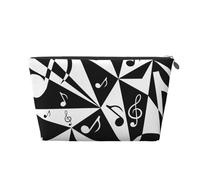 Modello elegante di note musicali, Borsa da toilette Borsa per trucco Borsa per cosmetici Borsa da toilette da viaggio portatile