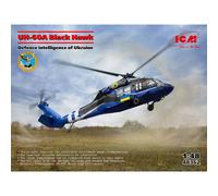 Uh-60a Black Hawk Helicopter, Defence Intelligence Of Ukraine 1:48 Model Kit ICM