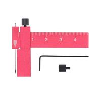 Modello Equidistante Parallelo Scriber Isometrico Righello per tracciatura con robusto corpo in lega di alluminio per un preciso strumento per la linea di intaglio del modello (Rossa)