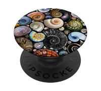Modello estetico dell'oceano estivo delle conchiglie del mare PopSockets PopGrip Adesivo