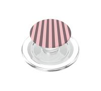 Modello estetico retrò a righe verticali rosa marrone Y2K PopSockets PopGrip per MagSafe