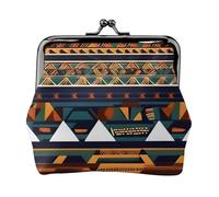 Modello etnico africano stampa squisita bacio blocco portafoglio compatto versatile donna portamonete piccolo sacchetto con cerniera