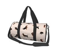 Modello felice del bassotto del fumetto, Borsone da viaggio di grande capacità Borsa rotonda Borsa da viaggio sportiva Borsa da viaggio Borsa da fitness