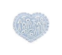 Modello flessibile in silicone per foglie di mushroom a forma di cuore a forma di cuore, per nail art in silicone