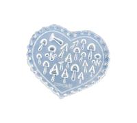 Modello flessibile in silicone per foglie di mushroom a forma di cuore a forma di cuore, per nail art in silicone
