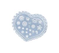 Modello flessibile in silicone per foglie di mushroom a forma di cuore a forma di cuore, per nail art in silicone