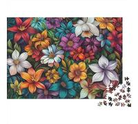 Modello floreale colorato 1000 Campo fiore vibrante Pezzi Puzzle Cartone Riciclato Rilassamento Mentale Attività Top Valutato Festa Viaggio Famiglia Interno Stimolante 70x50cm/1000pcs
