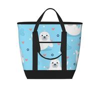 Modello foca e tricheco,Borsa porta pranzo grande capacità isolata per donne e uomini, lavoro, picnic, viaggi