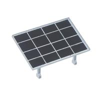 Modello Fotovoltaico per Diorama in Plastico Nero per Scenari | Assemblaggio Manuale, Accessorio per Casa delle Bambole e Paesaggi Urbani, per Educatori