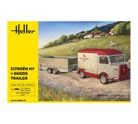 Modello Furgone Citroen Hy + Rimorchio Merci |HELLER|50331| 1:24 Modello Cha