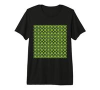 Modello Geometrico in Stile Mashrabiya Tagliato Verde Medio Maglietta Premium