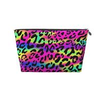 Modello geometrico luminoso al neon astratto, Borsa da toilette Borsa per trucco Borsa per cosmetici Borsa da toilette da viaggio portatile