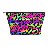 Modello geometrico luminoso al neon astratto, Borsa da toilette Borsa per trucco Borsa per cosmetici Borsa da toilette da viaggio portatile