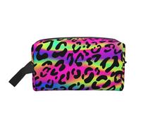 Modello geometrico luminoso al neon astratto, Borsa per il trucco Borsa per cosmetici Borsa da viaggio portatile da viaggio Borsa per trucco Organizer