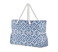 Modello geometrico piatto Liberty Pattern Sandproof Tote Borsa a tracolla con tasche laterali Borse per lavoro con tasche con cerniera