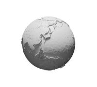 Modello Globo Terra 3D Sfera con Mappa Rilievo Educativo Display Decorazione