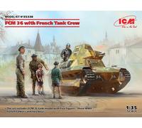 MODELLO ICM 35338 FCM 36 CON EQUIPAGGIO SERBATOIO FRANCESE 1/35