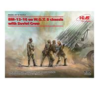 MODELLO ICM 35592 BM-13-16 ON W.O.T. 8 TELAIO CON EQUIPAGGIO SOVIETICO 1/35