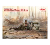 MODELLO ICM 35713 WWI BRITANNICO VICKERS MG CREW (VICKERS MG & 2 FIGURE) 1/35