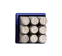 Modello in acciaio Set di 9 simboli digitali for punzonatura for numeri da 0 a 8 e lettere dalla A alla Z. 27 pezzi in acciaio stampato a mano(A1,Letter mould 27P set)