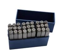 Modello in acciaio Strumenti codificatore di lettere inglesi in acciaio con numero di carattere for timbro in acciaio a stella a cinque punte(1set 10MM digit)