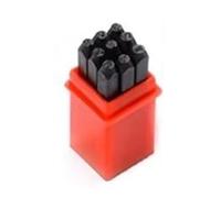 Modello in acciaio Timbro con lettere e numeri da 3-12,5 mm in acciaio con custodia in plastica digitale in metallo(6mm Numbers)