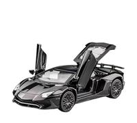 Modello in lega di auto sportiva per Lamborghini SV LP750-4 in scala 1:32 e modello giocattolo in metallo da collezione (batteria non inclusa)(Black)