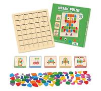 modello in legno - Tangram Puzzle STEM Giocattolo con pezzi di forma e carte | Apprendimento precoce Educativo per ragazzi e ragazze Aula Asilo Scuola materna Sala giochi