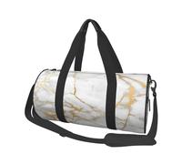 Modello in marmo bianco dorato, Borsone da viaggio di grande capacità Borsa rotonda Borsa da viaggio sportiva Borsa da viaggio Borsa da fitness