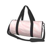 Modello In Marmo Marmo Bianco E Rosa, Borsone da viaggio di grande capacità Borsa rotonda Borsa da viaggio sportiva Borsa da viaggio Borsa da fitness
