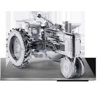 Modello In Metallo 3D Trattore Agricolo + Pinzette 010527