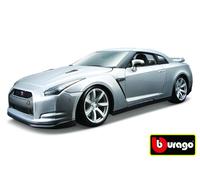 Modello in metallo Bburago 1:18 Nissan GT-R (2009) - argento metallizzato