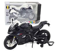 Modello in metallo di motocicletta sportiva con luci e suoni nero 1:12