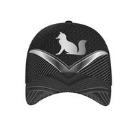 Modello in Metallo Fox Nero Donna Uomo Cappellini da Sole Protezione Solare Cappello da Baseball Moda Cappellino da Baseballberretto per All'Aperto Pesca Campeggio