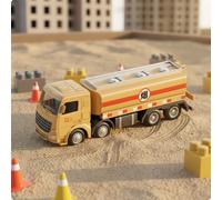 Modello in Metallo Giallo Dettagli Realistici Camion da Cantiere in Metallo