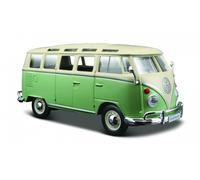 Modello in metallo Volkswagen Van Samba beige-verde 1:24