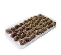 modello in miniatura Una scatola di 53 ciuffi di erba statica di dimensioni irregolari, kit modello di terreno con ciuffi di arbusti di pianura(Brown)