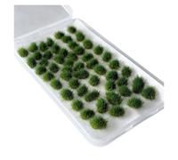 modello in miniatura Una scatola di 53 ciuffi di erba statica di dimensioni irregolari, kit modello di terreno con ciuffi di arbusti di pianura(Dark Green)