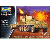 SWS With Flak 43 And Sd.Ah.58 Ammo Trailer 1:72 Plastic Model Kit REVELL