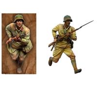 Modello in resina di soldato sovietico 1/35 WWII, modello in resina non assemblato e non dipinto (2 persone) (W-3yh1)