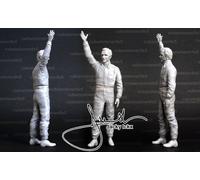 MODELLO IN RESINA JACKY ICKX per Ford GT40 GMP SOLIDO IXO CMR LE MANS 1:12