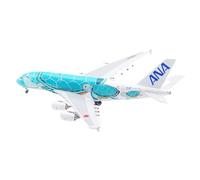 Modello In Scala 1:400 Per Aeromodello ANA Airbus A380 In Metallo Pressofuso JA382A + Display Statico Del Trattore