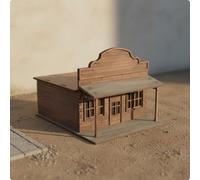 Modello in Scala 1:72 da Montare Scenetta in Miniatura di Città Occidentale