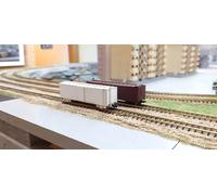 Modello in scala N U.S. Stile 40' scatola in legno auto kit un vagone merci n...
